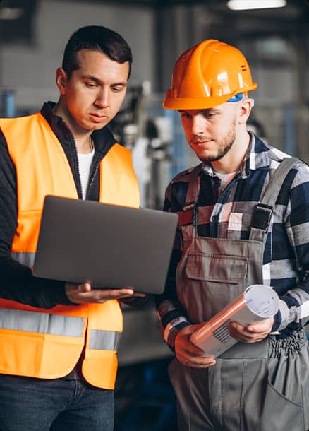 Workers in warehouse